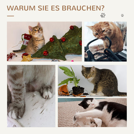 Mehrstufiger Kratzbaum Katzenbaum mit Hängematte, grau