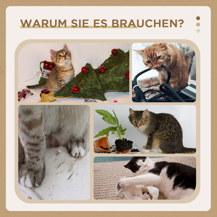 Katzenkratzbaum mit stabilem Sisalstamm, hellgrau