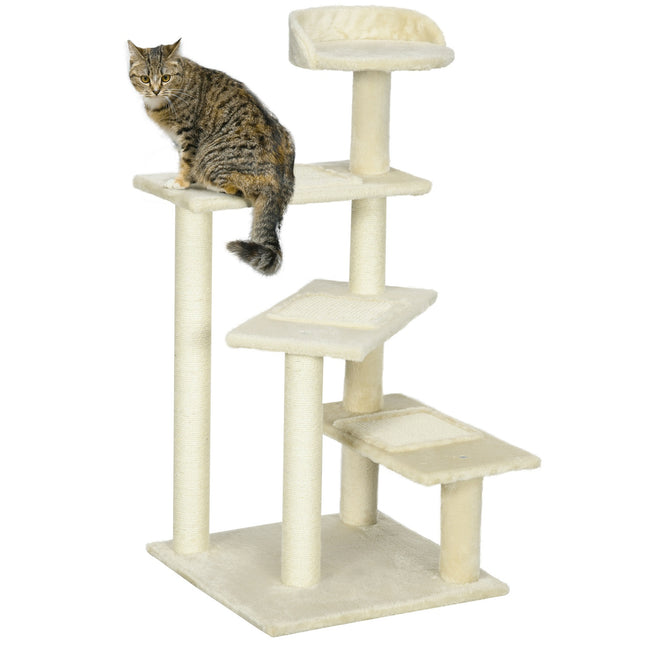 Katzenkratzbaum, Sisalstämme, beige, 50x50x100 cm