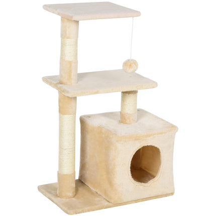 Sisal Cat scratching post, soft plush, stable, 50x30x80 cm