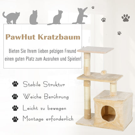 Sisal Cat scratching post, soft plush, stable, 50x30x80 cm
