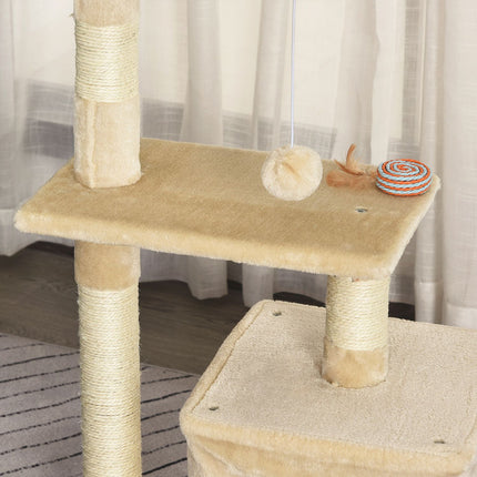 Sisal Cat scratching post, soft plush, stable, 50x30x80 cm