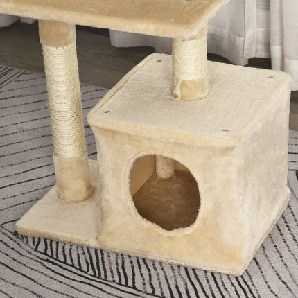 Sisal Cat scratching post, soft plush, stable, 50x30x80 cm