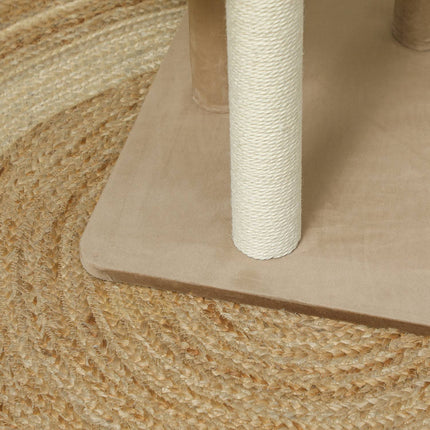 Katzenbaum mit Bett, Plattform und Jute-Säulen für 7 kg Katzen