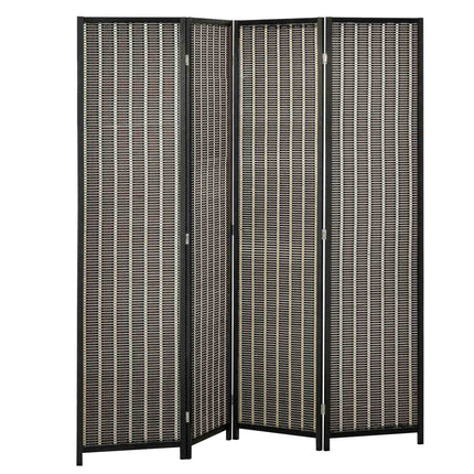 Paravent aus Bambus, 4-teilig, 180x180 cm, klappbar, Braun