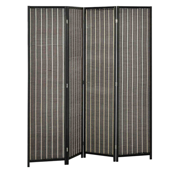 Bamboo room divider, 4-panel, 180x180 cm, Foldable Brown