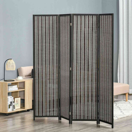 Paravent aus Bambus, 4-teilig, 180x180 cm, klappbar, Braun