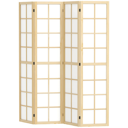 Foldable Room Divider Privacy Screen, Natural - 160x170 cm