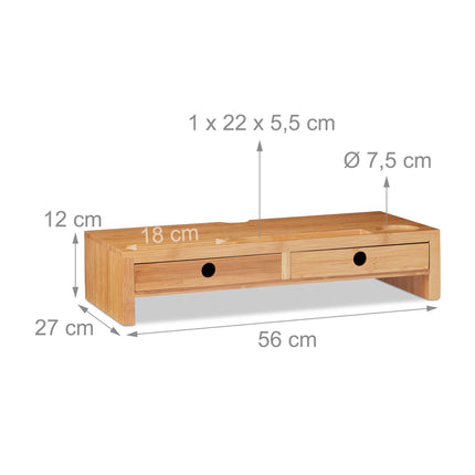 Stojan pod monitor s úložným prostorem