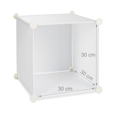 Screwless plastic shelves with 15 compartments