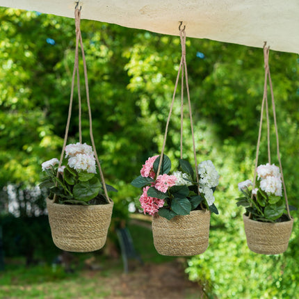 Seagrass Hanging Flower Baskets Set of 3