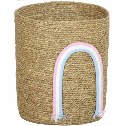 Seegras-Aufbewahrungskorb, 24,7L, Regenbogen-Design