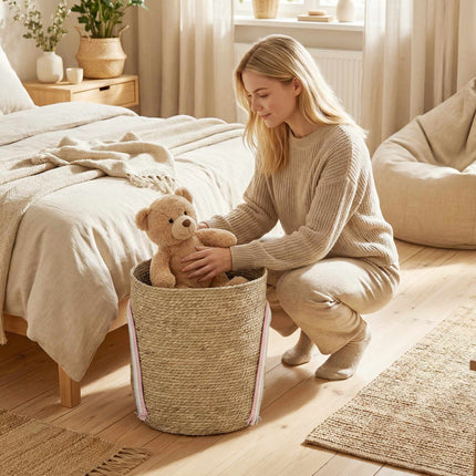 Seegras-Aufbewahrungskorb, 24,7L, Regenbogen-Design