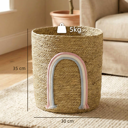 Seegras-Aufbewahrungskorb, 24,7L, Regenbogen-Design