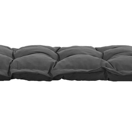 Stuhlkissen mit Bindeband, 100x40cm, waschbar, dunkelgrau