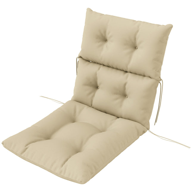 Beiges, wasserabweisendes Sitzkissen, 115x56 cm, 10 cm dick