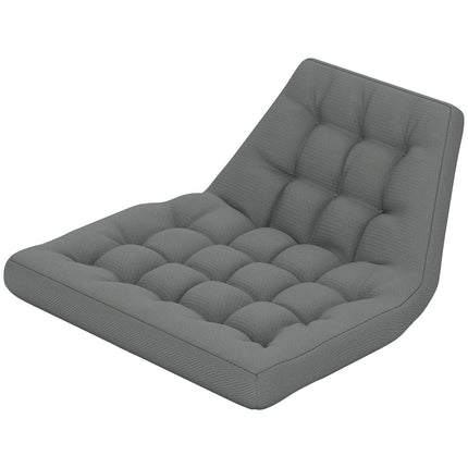 Graues Stuhlkissen mit Rückenlehne, 120x100 cm, wasserabweisend
