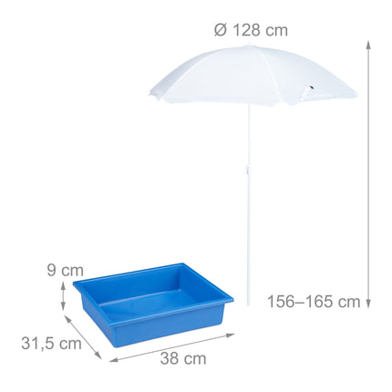 Groupe de sièges pour enfants en bois avec parasol