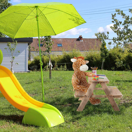 Seating group for children made of wood