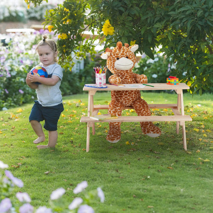 Seating group for children made of wood