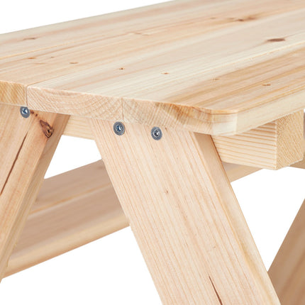 Seating group for children made of wood