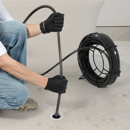 Sectional Drain Cleaning Cable 100 Ft, 5/8 In, 7 Cutters