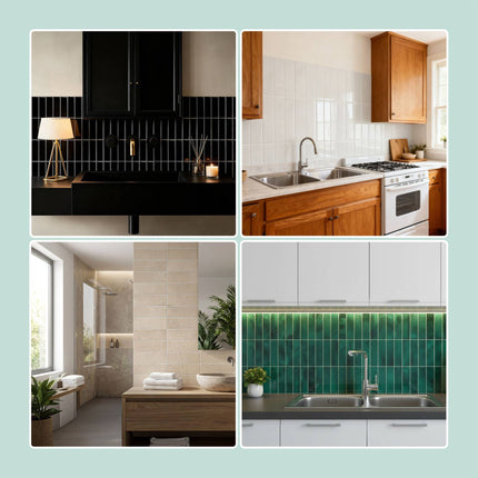 Self-Adhesive 3D Tile Stickers, 30x30 cm, Removable