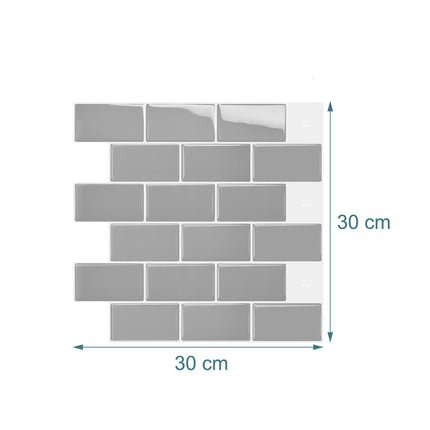 Selbstklebende 3D-Wandfliesen, 30x30 cm, Metro-Design