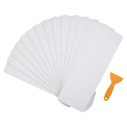 Self-Adhesive Anti-Slip Stair Treads, 15-Piece Set, Transparent, PEVA