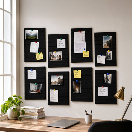Self-Adhesive Black Felt Pinboard, 120 x 90 cm