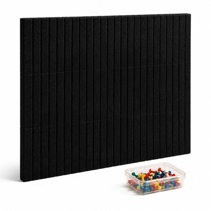 Self-Adhesive Black Felt Pinboard, 120 x 90 cm