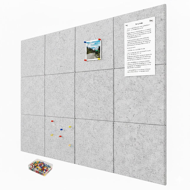 Self-Adhesive Felt Boards, 12-Pack, Square, for Notes