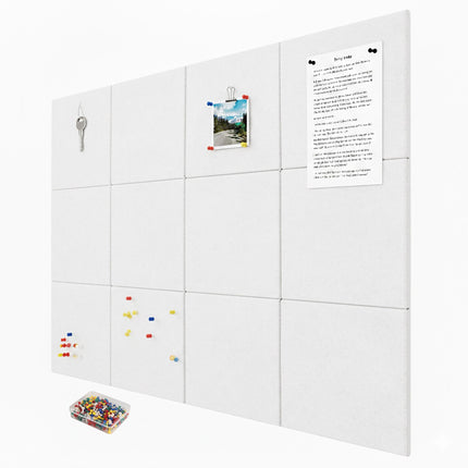 Selbstklebende Filzplatten, 12er-Pack, quadratisch, für Notizen