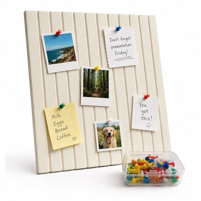 Self-Adhesive Felt Pinboard, Beige, 60 x 40 cm