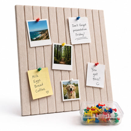 Self-Adhesive Felt Pinboard, Light Brown, 60x40 cm