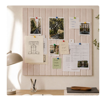 Self-Adhesive Felt Pinboard, Light Brown, 60x40 cm