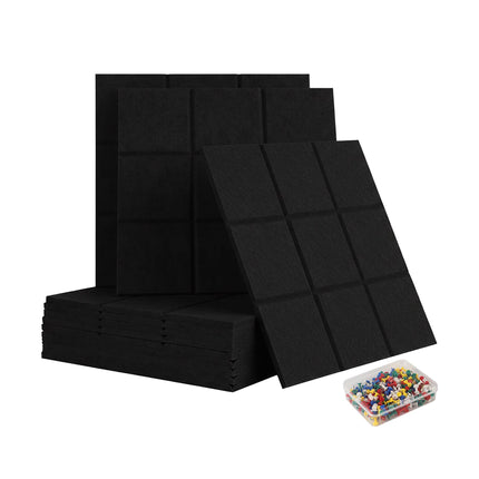Self-Adhesive Felt Pinboards, 12-Pack for Photos & Notes