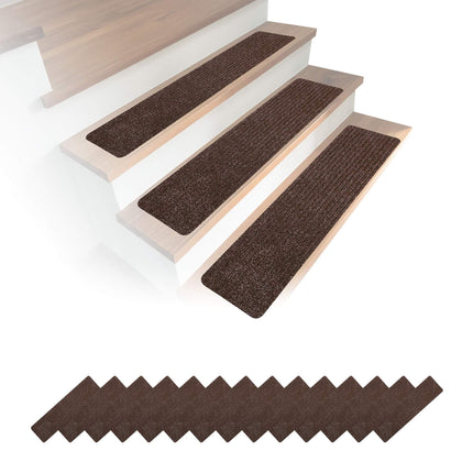 Self-Adhesive Stair Mats, 16pc, 75x20cm, Noise-Reducing