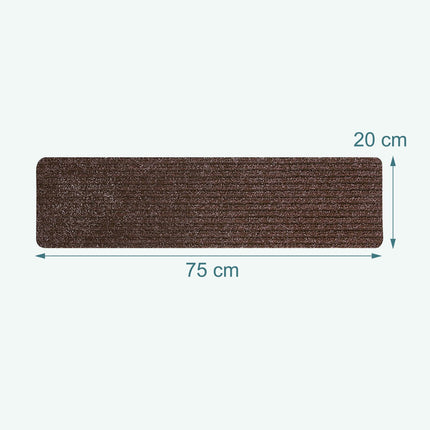 Self-Adhesive Stair Mats, 16pc, 75x20cm, Noise-Reducing