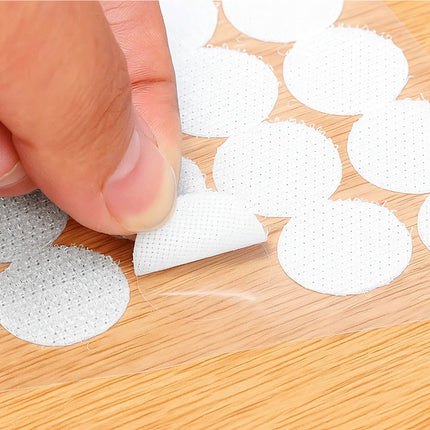 Self-Adhesive Velcro Strips, 18mm, 500pcs, White