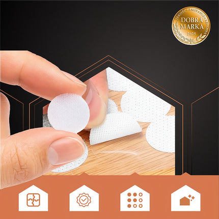 Self-Adhesive Velcro Strips, 18mm, 500pcs, White