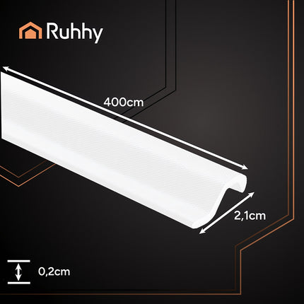 Self-Adhesive White Door and Window Seal, 400cm