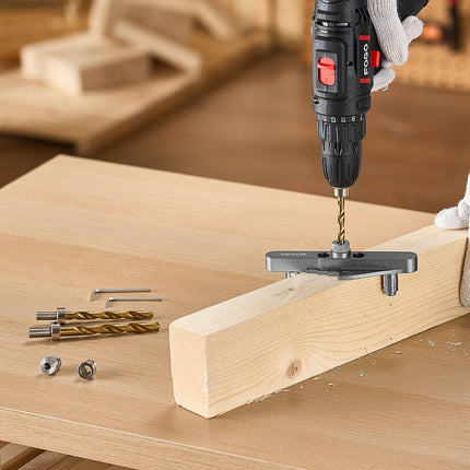Self-Centering Doweling Jig Kit, 1/4-3/8 in Bits