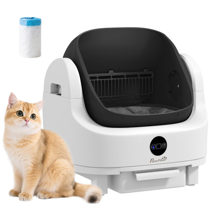 Self-Cleaning Cat Litter Box, Top Entry, 8L, White