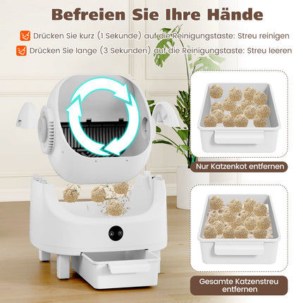Self-Cleaning Cat Litter Box with App Control & Odor Control