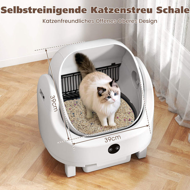 Selbstreinigendes Katzenklo mit App-Steuerung und Geruchskontrolle