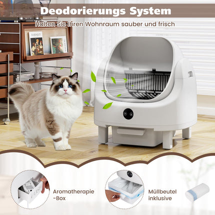 Self-Cleaning Cat Litter Box with App Control & Odor Control