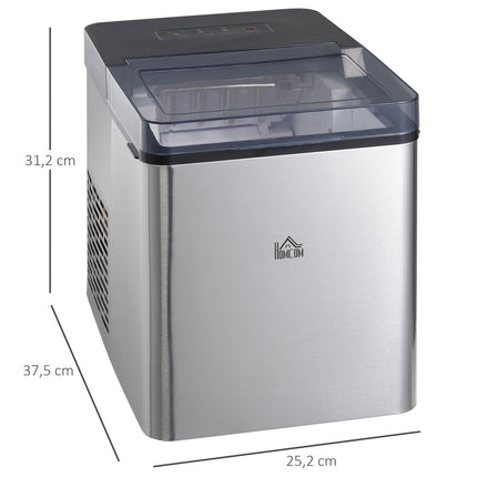 Selbstreinigende Eismaschine, 15 kg/24h, 2 Eisgrößen, Eisschaufel inklusive