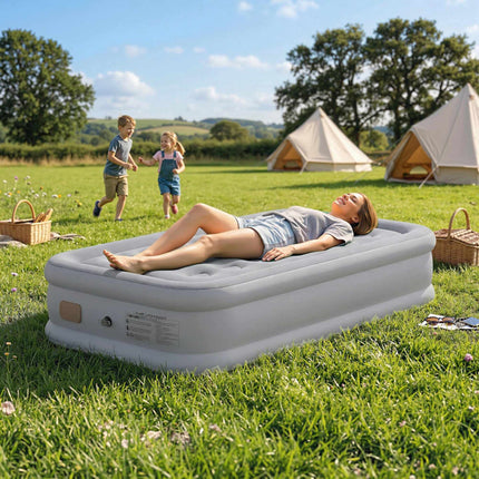 Self-Inflating Air Mattress with Built-In Pump, Single Size