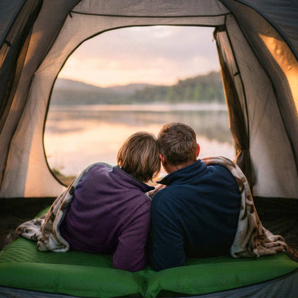 Self-Inflating Double Camping Mat 190x130 cm With Pillow